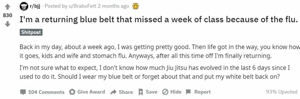 The state of r/bjj : r/bjj