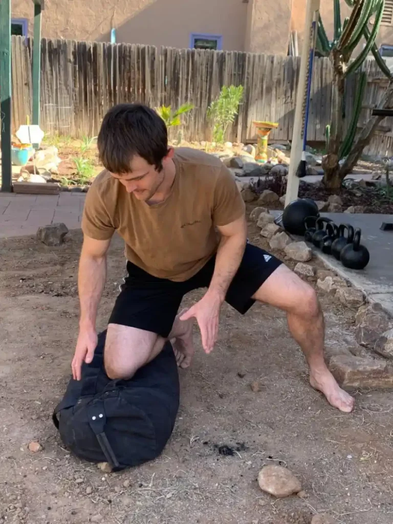 bjj exercises sandbag knee on belly