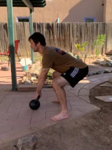 kettlebell swing bottom position for jiu jitsu workout